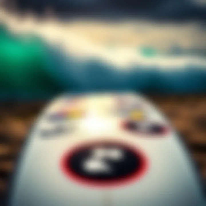 Materials Used for Surfboard Stickers A collection of different materials used for surfboard sticker production