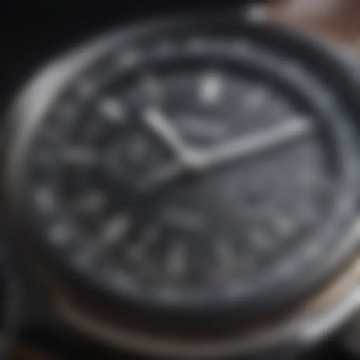 Close-up of a F Hinds watch dial with superb detailing