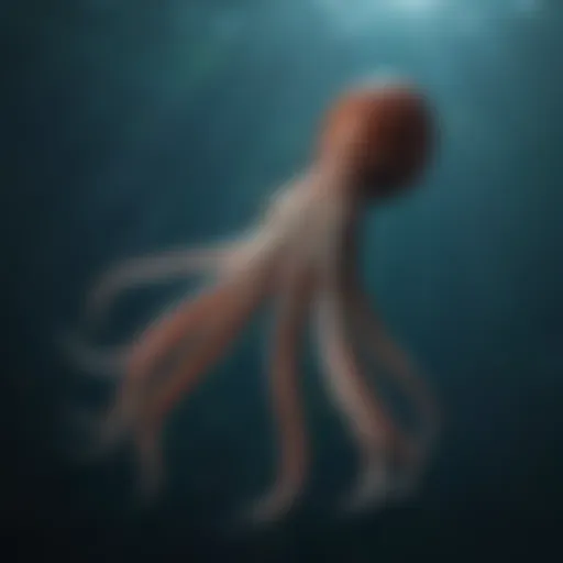 Majestic Giant Squid in the Abyss