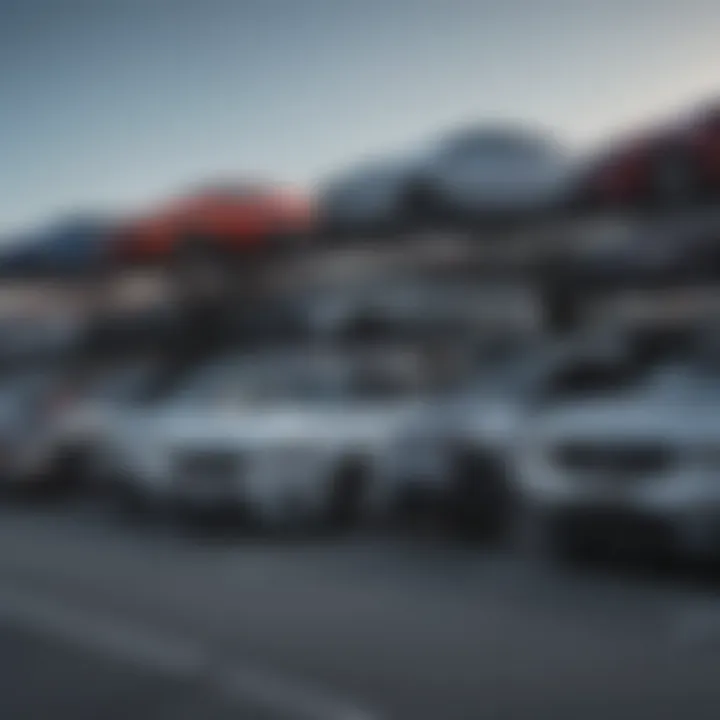 An array of different roof racks displayed beside various sedan models highlighting options.