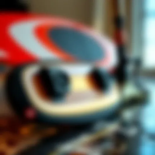 Detailed view of a foil board showcasing its materials and design