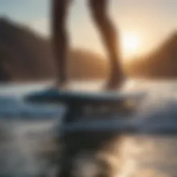 Dynamic motion of foiling electric surfboard