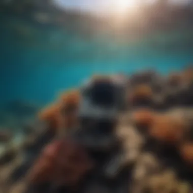 Underwater GoPro mount showcasing vibrant marine life while snorkeling