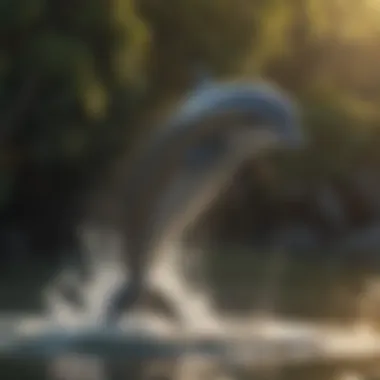 Graceful Dolphin Gliding Through Sunlit Waters