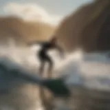 Graceful Surfer Riding the Crest