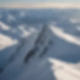 Aerial view of untouched snow-covered mountains