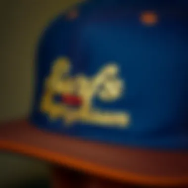 Craftsmanship Unveiled: Snapback Hat Embroidery A close-up of a snapback hat’s intricate embroidery, highlighting craftsmanship and brand identity