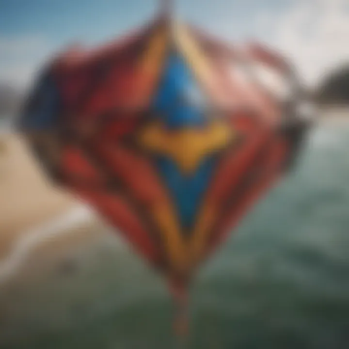 Close-up of Intricate Super Hero Kite Design