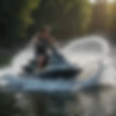 Dynamic view of the iRocker Sport on water showcasing its stability