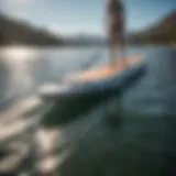 A sleek jet propelled paddle board gliding over the water