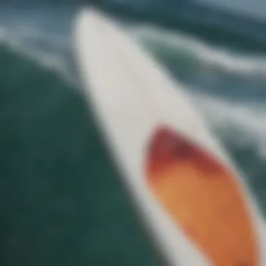 Detailed view of JS Monsta 2020 surfboard features