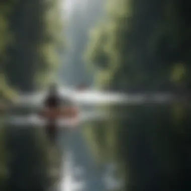 Diverse group of kayakers on a serene river