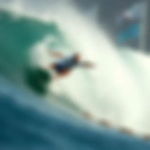 Kelly Slater riding a wave during a championship event