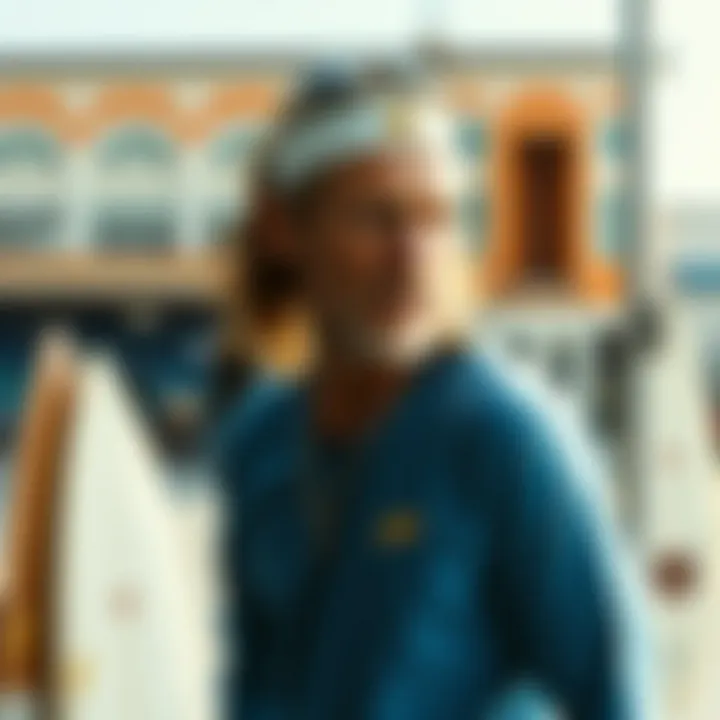 Unique surf-inspired clothing designs on display