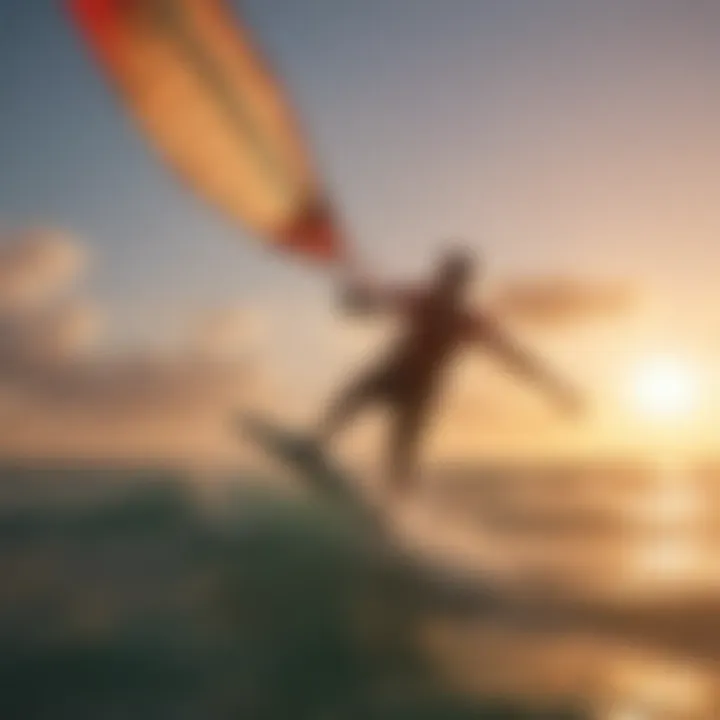 Stunning sunset backdrop for kite surfing in Mexico