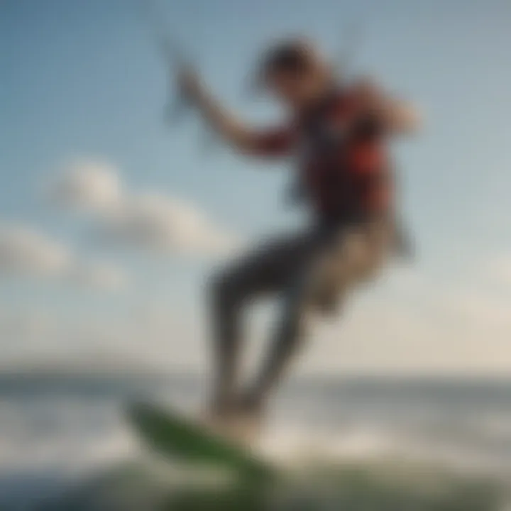 Kiteboarder soaring above the waves at Rancho Estero y Mar