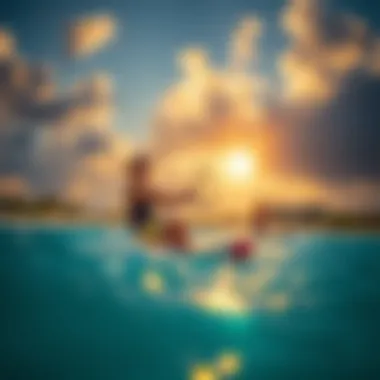 Learning to Kitesurf in Aruba Kitesurfing school in Aruba with instructors and students