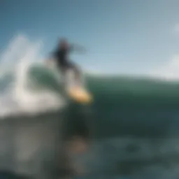 Surfer riding a wave at Lapoint Costa Rica