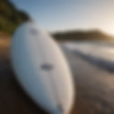 Artistic representation of Lib Tech surfboards in a modern surfing culture setting