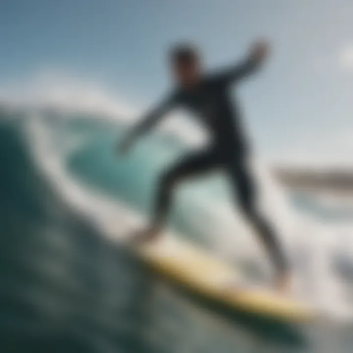 A surfer showcasing the performance of a Lib Tech surfboard