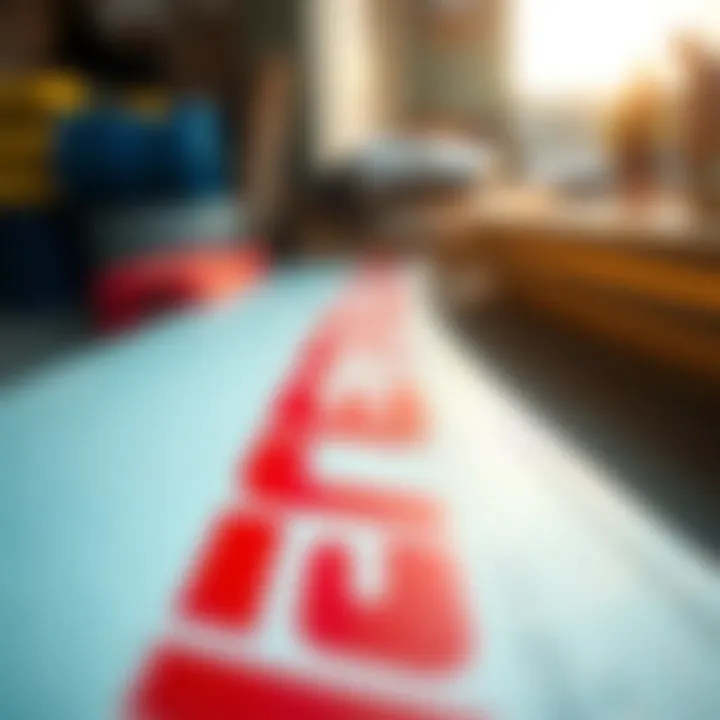 Close-up of Liquid Force kite board construction materials