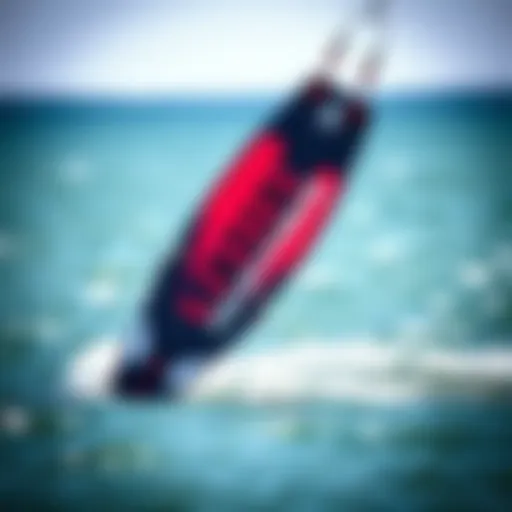 Liquid Force kite board on the water showcasing its performance