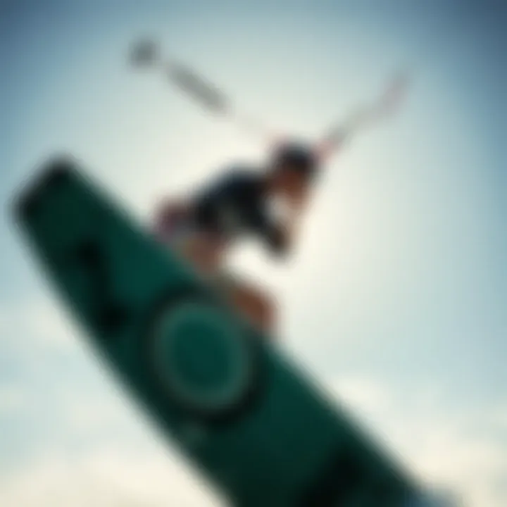 Kiteboarder performing tricks with Liquid Force gear