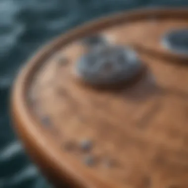 Luxurious wooden cruiser deck with intricate craftsmanship