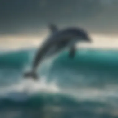 Majestic Dolphin Leaping Through Turquoise Waves