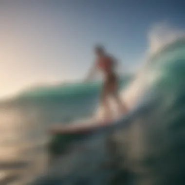 A paddleboarder gracefully maneuvering through waves, illustrating the importance of size in agility.