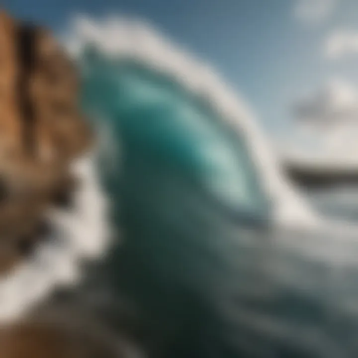 Massive Wave Breaking Against Cliff