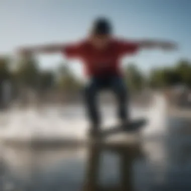 Skateboarder showcasing fluid motion during an ollie maneuver