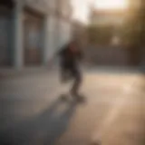 Skateboarder performing a precise ollie maneuver