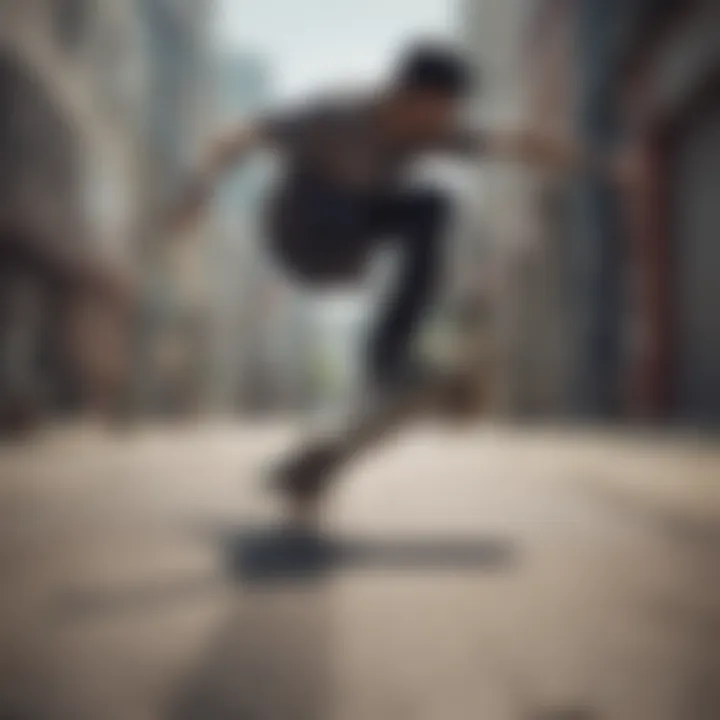 Skateboarder executing a flawless kickflip maneuver