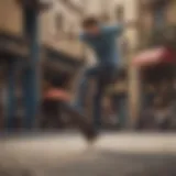 Skateboarder executing a perfect ollie in mid-air