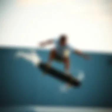 Dynamic execution of the ollie trick on a skateboard