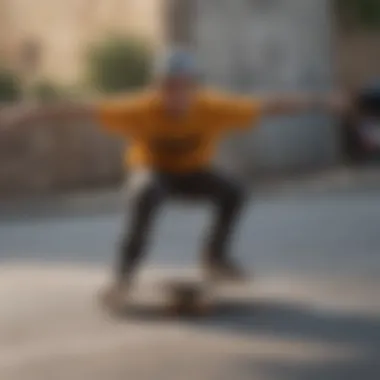 Mongoose Skateboard Rider Performing Tricks