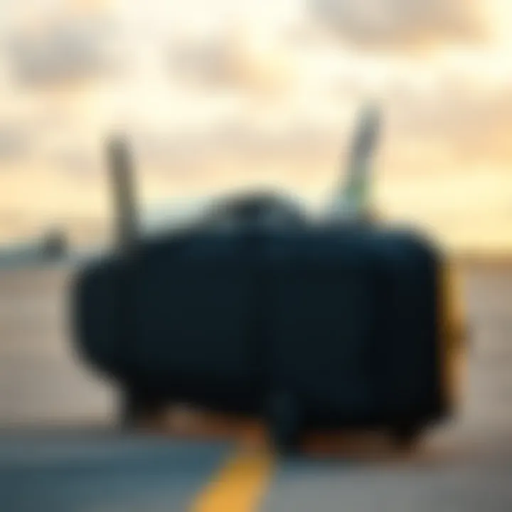 Durability in Design Durable surfboard travel bag on airport tarmac