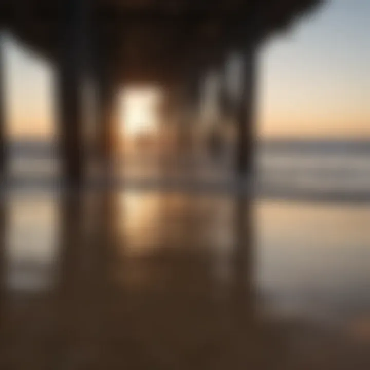 Surfer Silhouette at Newport Beach Pier