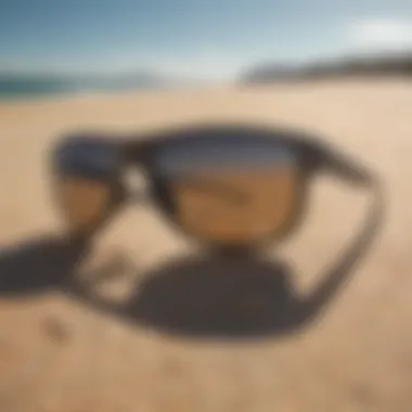 Sleek Oakley Split Shot Sunglasses on Beach Sand