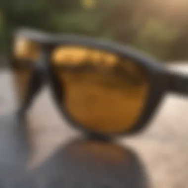 Close-up of Oakley Split Shot Sunglasses Lens Technology