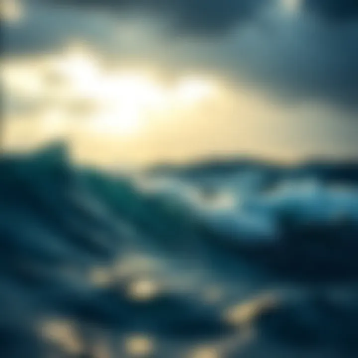 Interaction between ocean currents and wind patterns