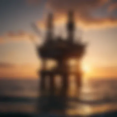 Offshore Drilling Platform at Sunset