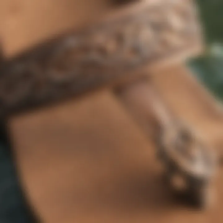 Close-up of the Olukai Hokua Sandals showcasing their design