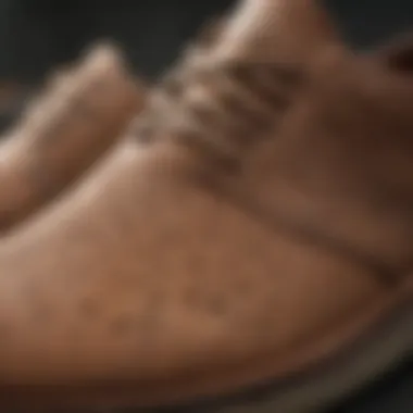 Close-up of materials used in Olukai Mea Ola footwear showcasing quality