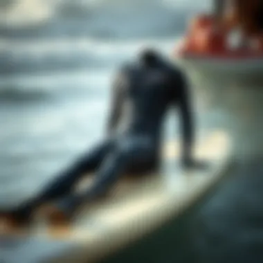 O'Neill Bahia wetsuit displayed on a surfboard