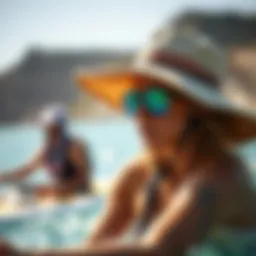 Stylish O'Neill sun hat in action during a watersport activity