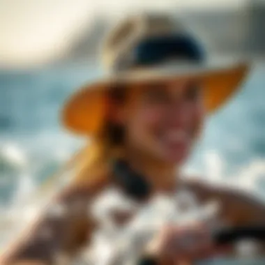 Enjoying Watersports with O'Neill Sun Hat Person enjoying watersports while wearing an O'Neill sun hat