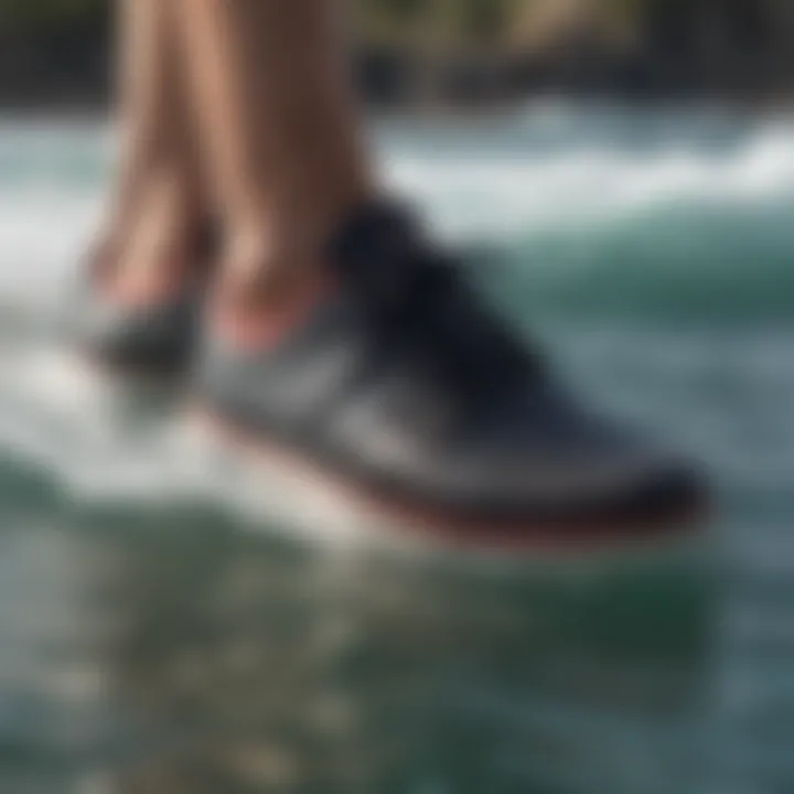 O'Neill surf shoes in action on diverse water surfaces