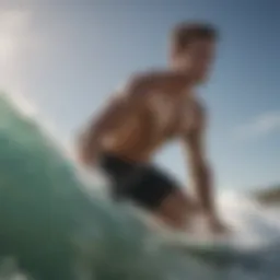Surfer performing a strength training exercise